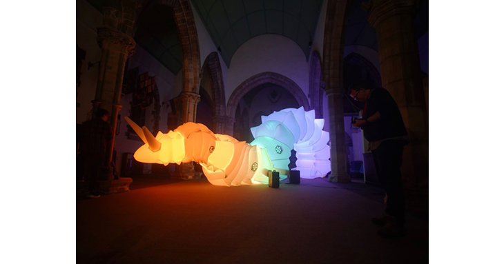 Meet Luma, the giant illuminated snail taking up residence at Gloucester Cathedral this March 2022.